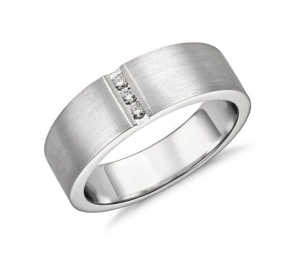 Modern Channel Diamond Ring in Platinum (1/12 ct. tw.)