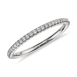 Petite Micropave Diamond Ring in Platinum (1/10 ct. tw.)