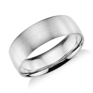 Matte Classic Wedding Ring in Platinum (7mm)
