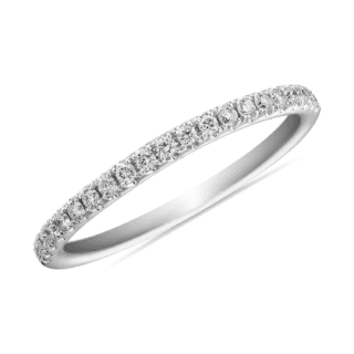 Riviera Pave Diamond Ring in Platinum (1/6 ct. tw.)