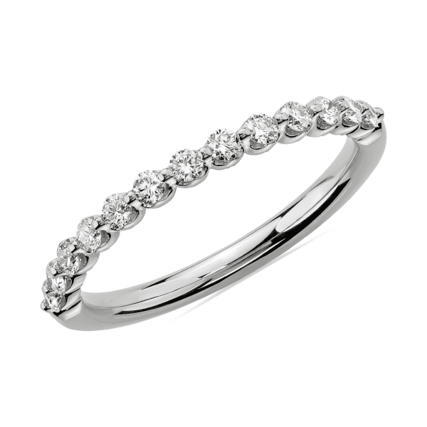 Floating Diamond Wedding Ring in 14k White Gold (1/3 ct. tw.)