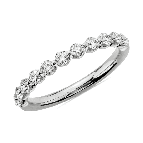 Floating Diamond Wedding Ring in 14k White Gold (1/2 ct. tw.)