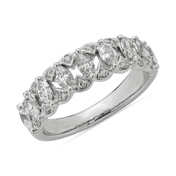 Marquise-Cut Diamond Fashion Ring in 14k White Gold (3/4 ct. tw.)
