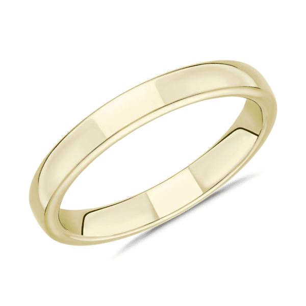 Skyline Comfort Fit Wedding Ring in 18k Yellow Gold (3mm)