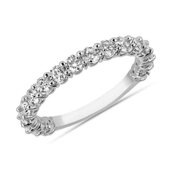 Comfort Fit Round Brilliant Diamond Anniversary Ring in Platinum (1 ct. tw.)