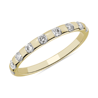 Diamond Inset Stackable Ring in 14k Yellow Gold (1/4 ct. tw.)