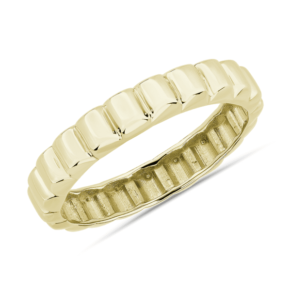Eternity Lined Ring in 14k Italian Yellow Gold