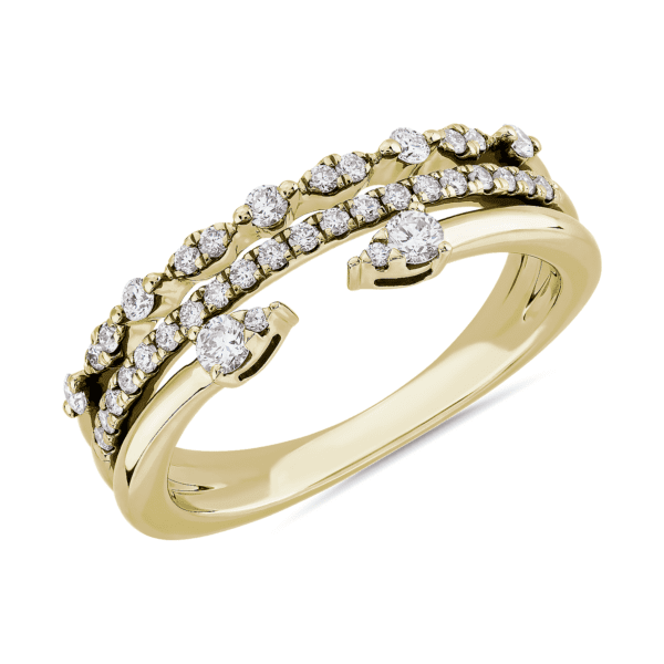 Open Stacked Diamond Band in 18k Yellow Gold (1/3 ct. tw.)