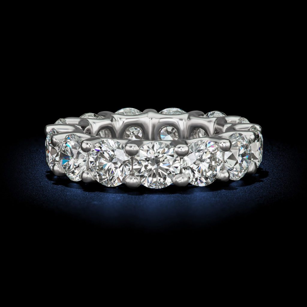 9.83ct Perfectly Matched Round Diamond D VS1 Eternity Wedding Band GIA Rosenberg Diamonds