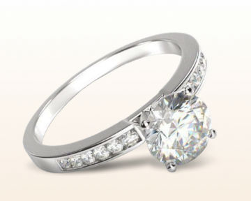 engagement rings for doctors cascading channel set 2